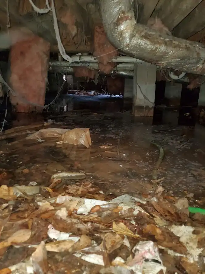 Crawl space flood assessment for Commercial Water Damage Restoration in Glen Ellyn