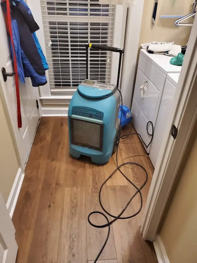 Commercial dehumidifier deployed for Flood Damage Cleanup in Glen Ellyn